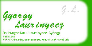 gyorgy laurinyecz business card